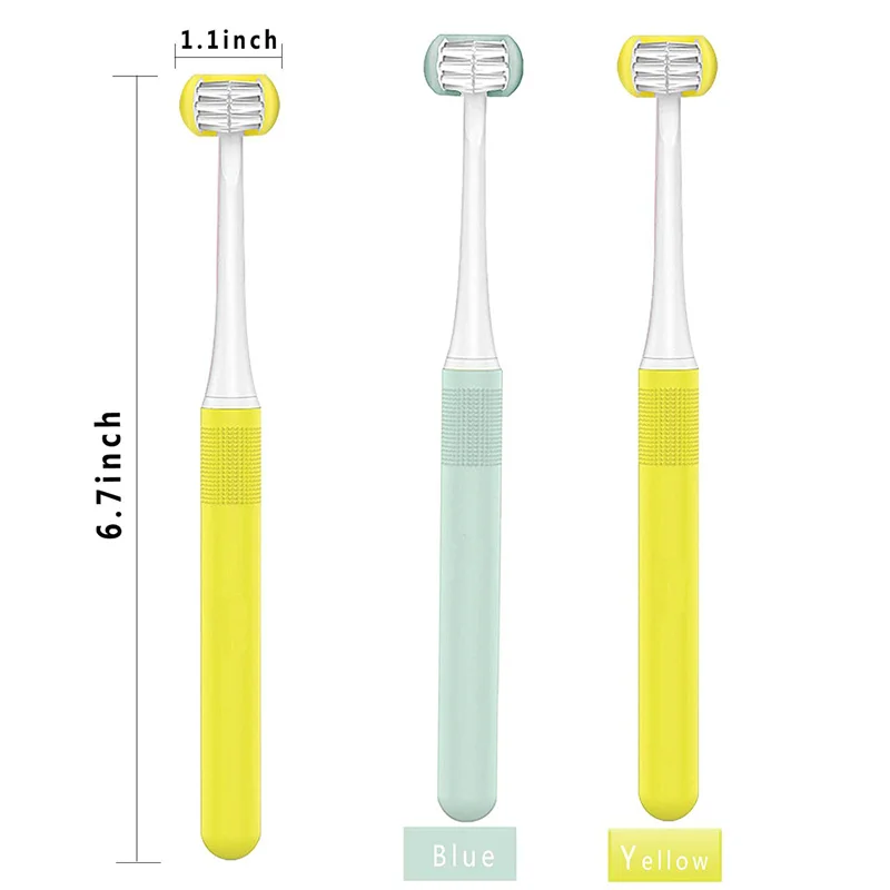 3 Sided Toothbrush Extra Soft Toothbrushes For Kids Adult Oral Deep Cleaning U-Shaped Wrap-Around Children Training Tooth Brush