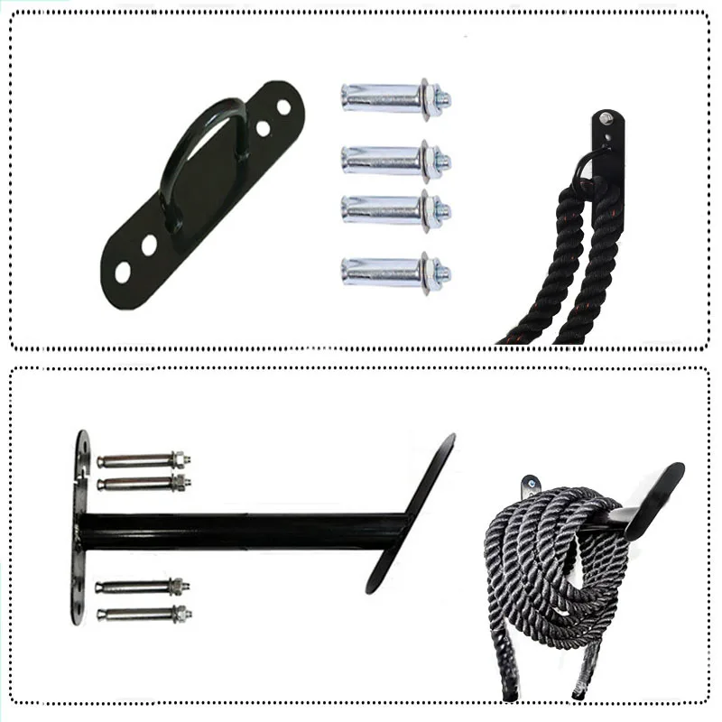 Wall-mounted Battle Rope Bracket Training Rope Holder Heavy-duty Rope Storage Rack Sandbag Hammock Wall Hook Fitness Accessories