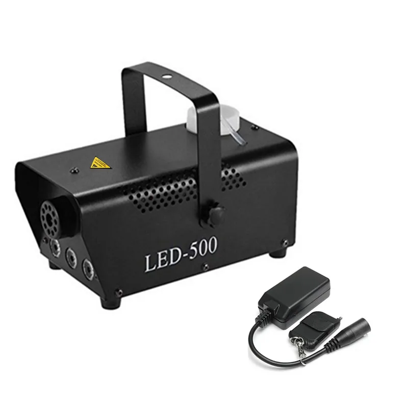 Mini Fog Machine com luzes LED RGB, DJ LED Smoke Machine, Sem fio e com fio, Controle remoto para festas e efeitos de palco