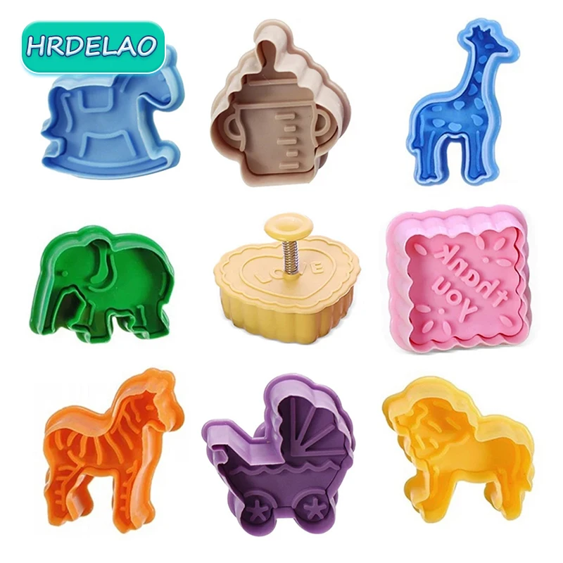 DIY 4pcs 3D Slimes Animal Vegetables Fruit Plasticine Clay Mold Tool Sets Kits Play Dough Clay Educational toy for chidlren Gift