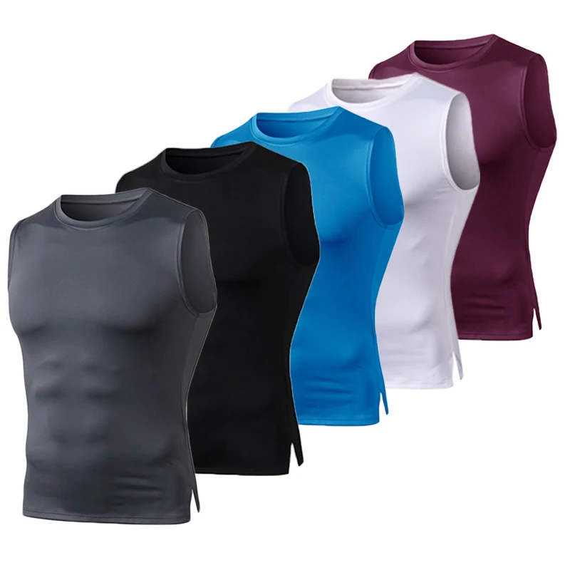 Lovmove Spandex Running Shirt Men Gym Vest Man t-shirt Rashguard Fitness Male Tank Top Breathable Muscle Vest Men's Singlets