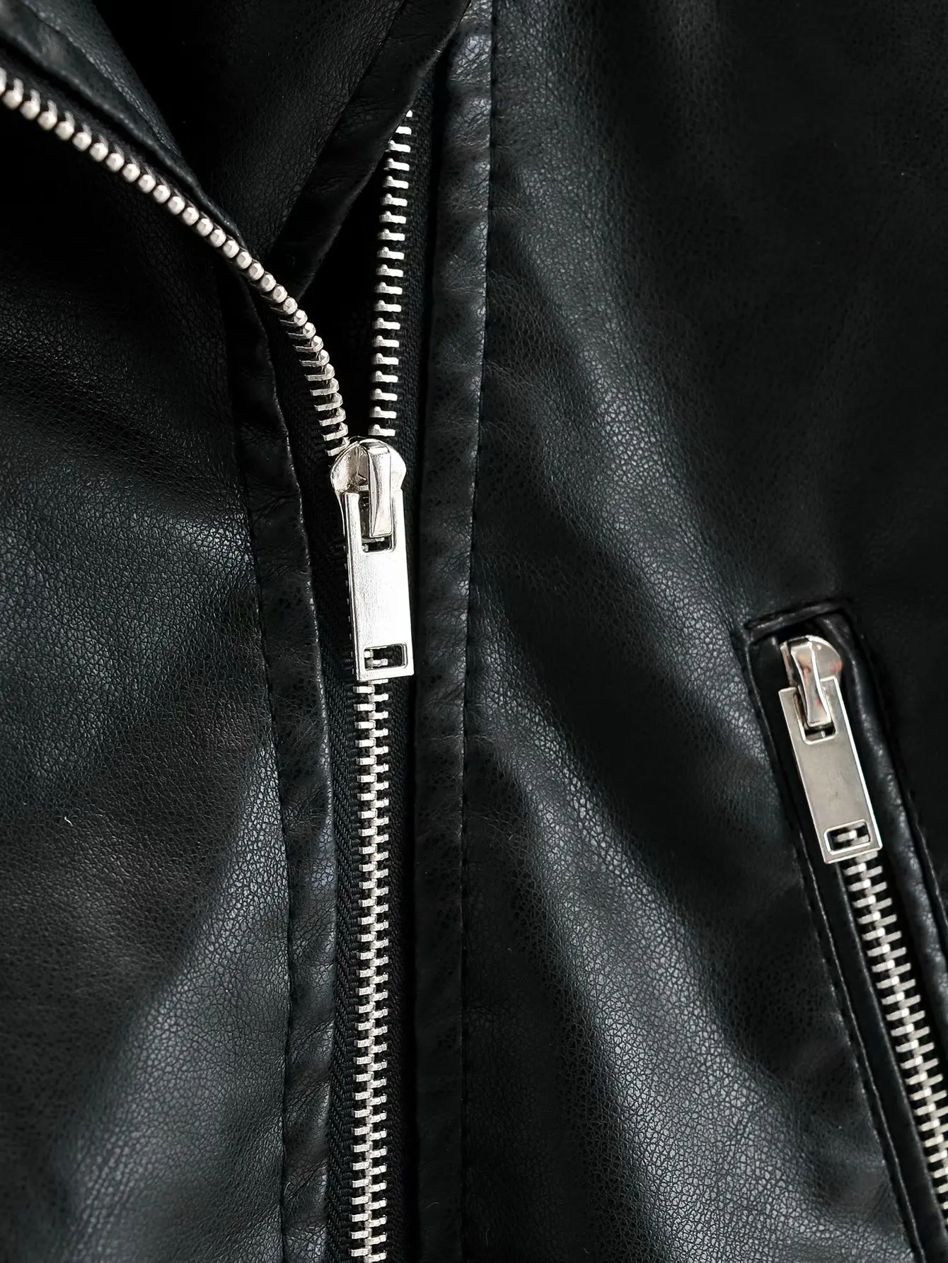 2023 Autumn Winter Women Punk Tassel Oversize Long Faux Leather Jackets Lady Loose PU Zippers Belt Black High Street Outer Coats