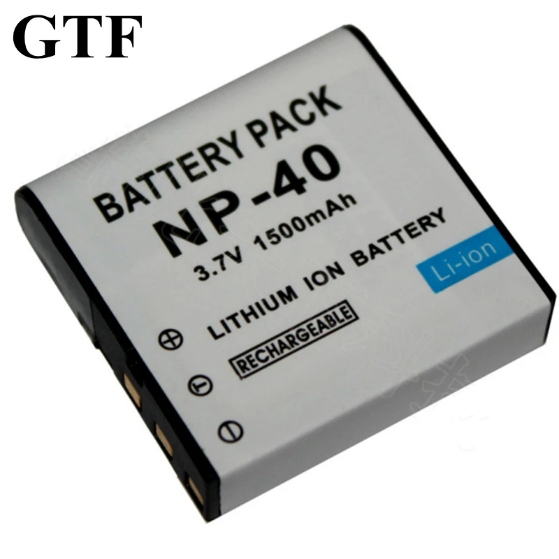 GTF 3.7V 1500MAh Baterai Kamera Digital CNP40 NP-40 untuk EXP Z1050 Z750 Z1000 Z1200 Z1080 Z30 Z40 Z50 Z55 Z57 FC100 Z700 Z600