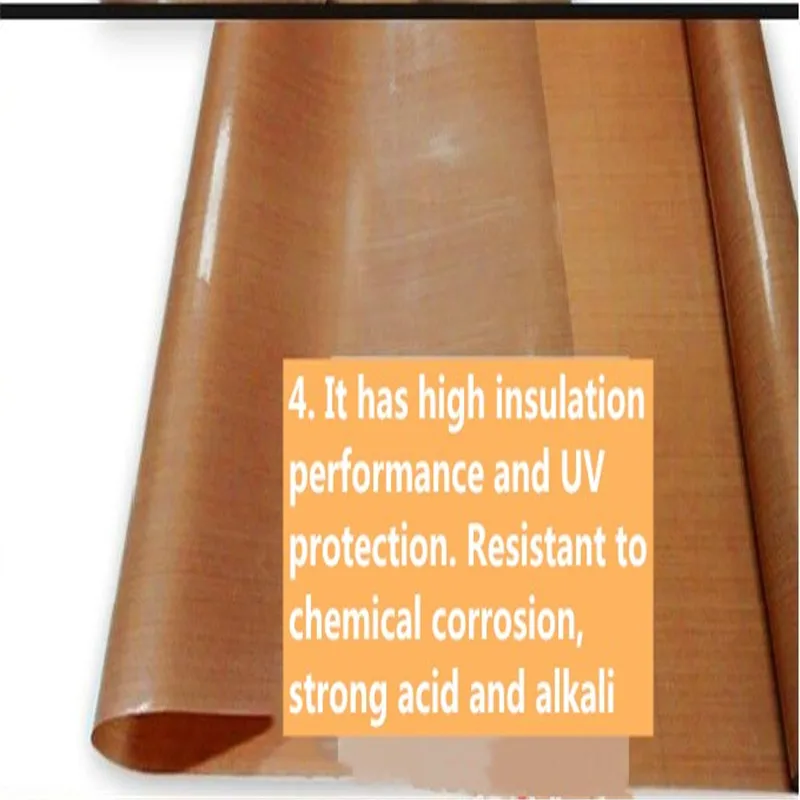 0,13 mm/0,18 mm PTFE Hochtemperaturbeständiges Isoliergewebe für Dichtungsmaschinen, Verbrühungsschutz, verschleißfest, antihaftbeschichtet – Detail 4