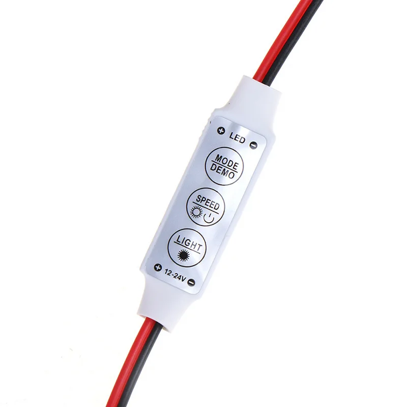 DC 12V-24V LED Strip Controller 3 Keys Mini Controller Dimmer For 3528/5050/2835/5730/5630/3014 SMD Single Color LED Strip Light