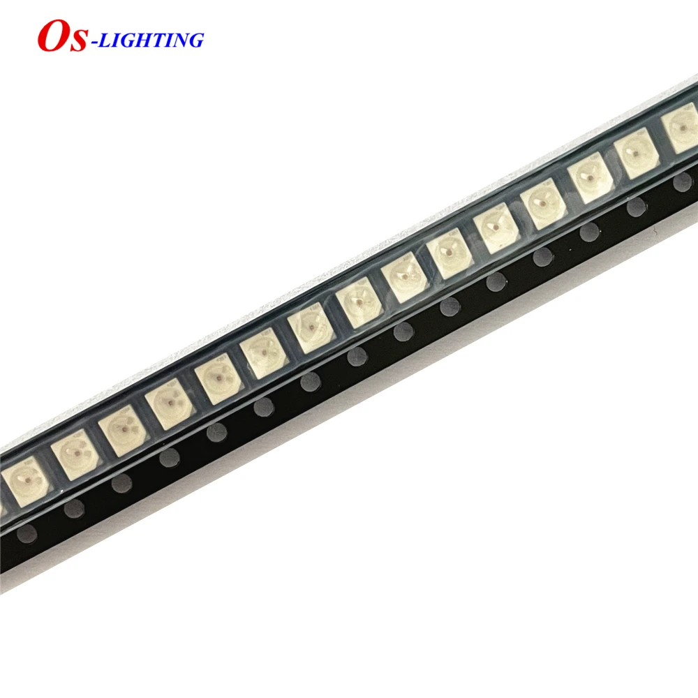 50pcs LO E67B, 3528 Orange SMD LED 600-609nm 560-1400MCD 50mA 2V 0.1W 1210 PLCC-4 Common Anode LOE67B