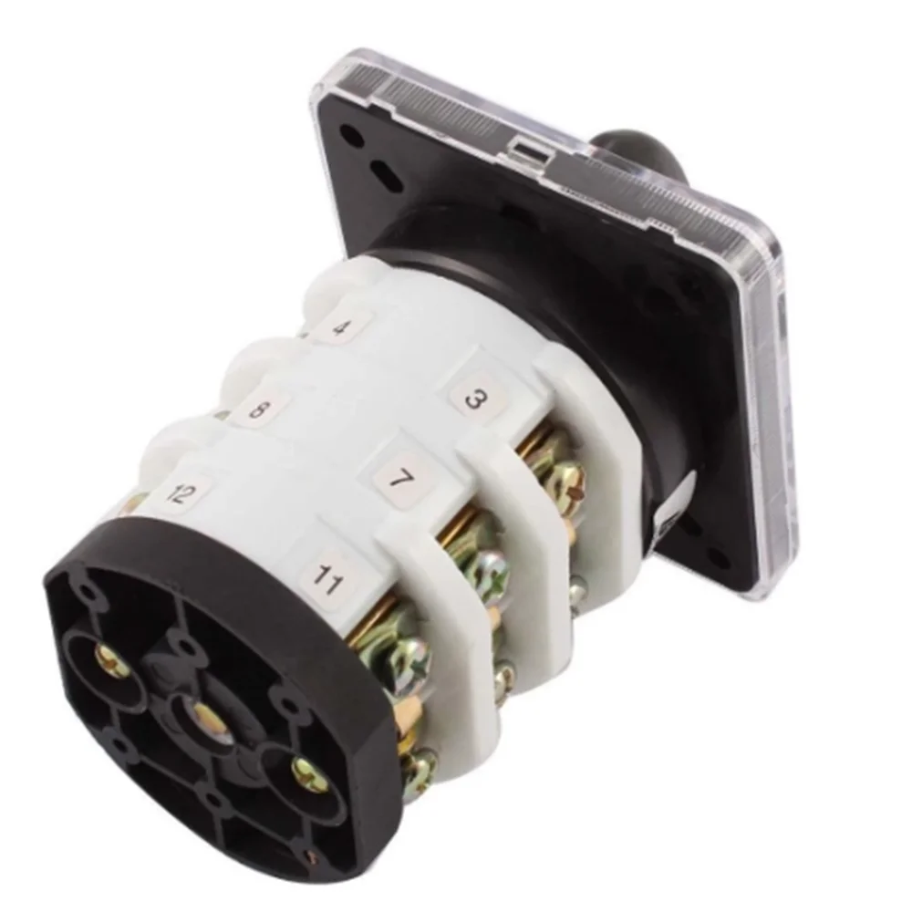 690V 32A 12 Terminals 3 Positions (1-0-2) On-Off-On Rotary Cam Changeover Switch