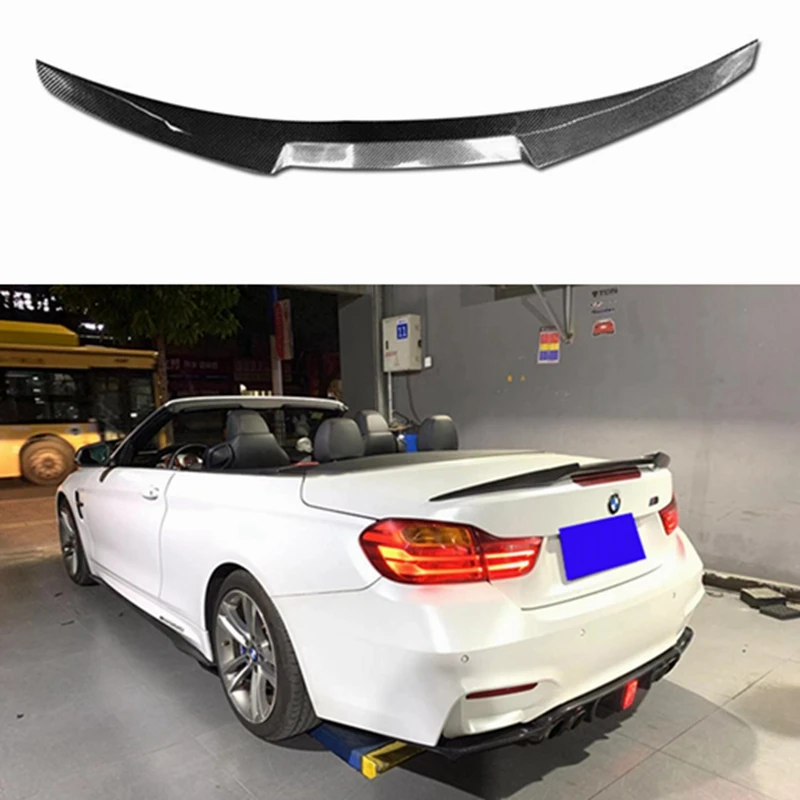 

M4 Style Carbon Fiber Rear Roof Spoiler Trunk Lip Wing For BMW F33 Convertible 4 Series 420i 428i 435i F83 M4 2014 2015 2016 UP