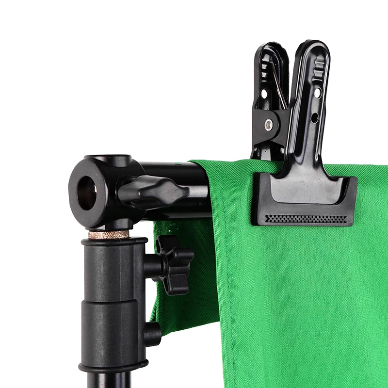 写真スタジオ用の保護スリーブ付き金属クリップ背景サポートクランプ,写真アクセサリー