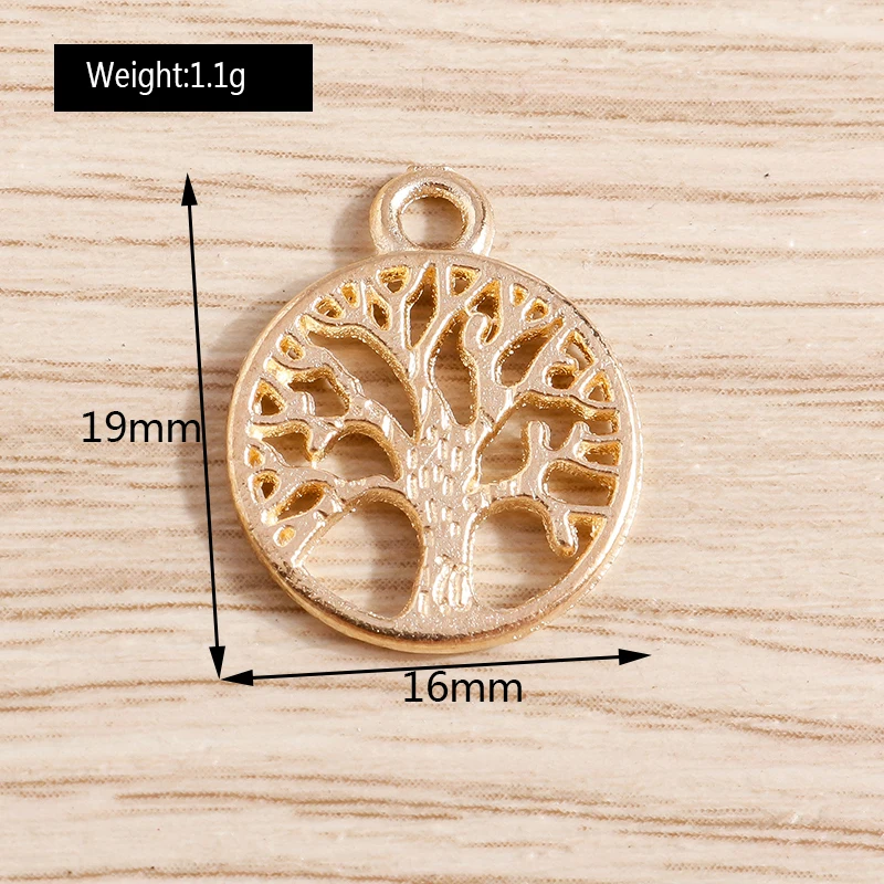 20pcs/lot 16*19mm Hollow Life Tree Charms Pendants for DIY Making Necklaces Earrings Bracelets Handmade Jewelry Findings Crafts