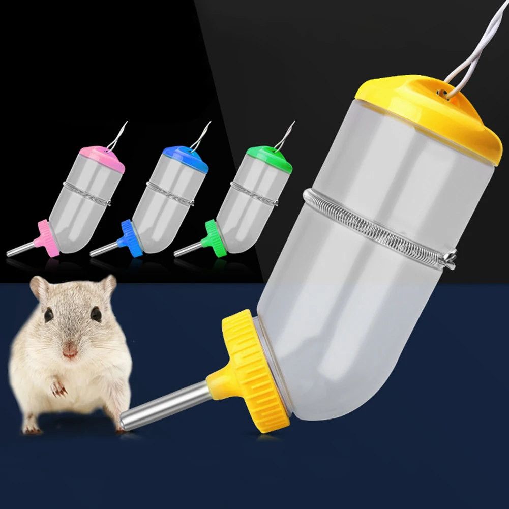 250/500ml Hamster Water Bottles Pet Rabbit Dog guinea pig Hanging Auto Water Bottle Dispenser Feeder Drinking Head Pipe Fountain