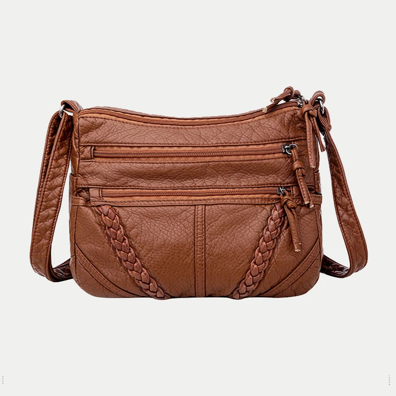 Nowa damskie torebki na ramię torba kurierska ze skóry PU Retro dla mamy lekka torebka Crossbody kobiece torebki