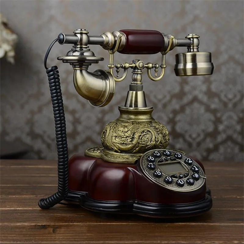 Heavey Antique Telephone Corded Old Fashion Desktop Telephones Classic Antique Landline Telephone Retro Telephones For Gift