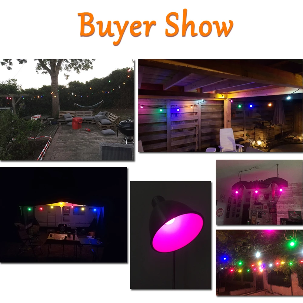 7Pcs/Lot Colorful LED Bulb Lamp 1W E27 220V Wedding Christmas Decoration Lamp Bulb 7 Colors Bedroom Night Light Indoor Lighting