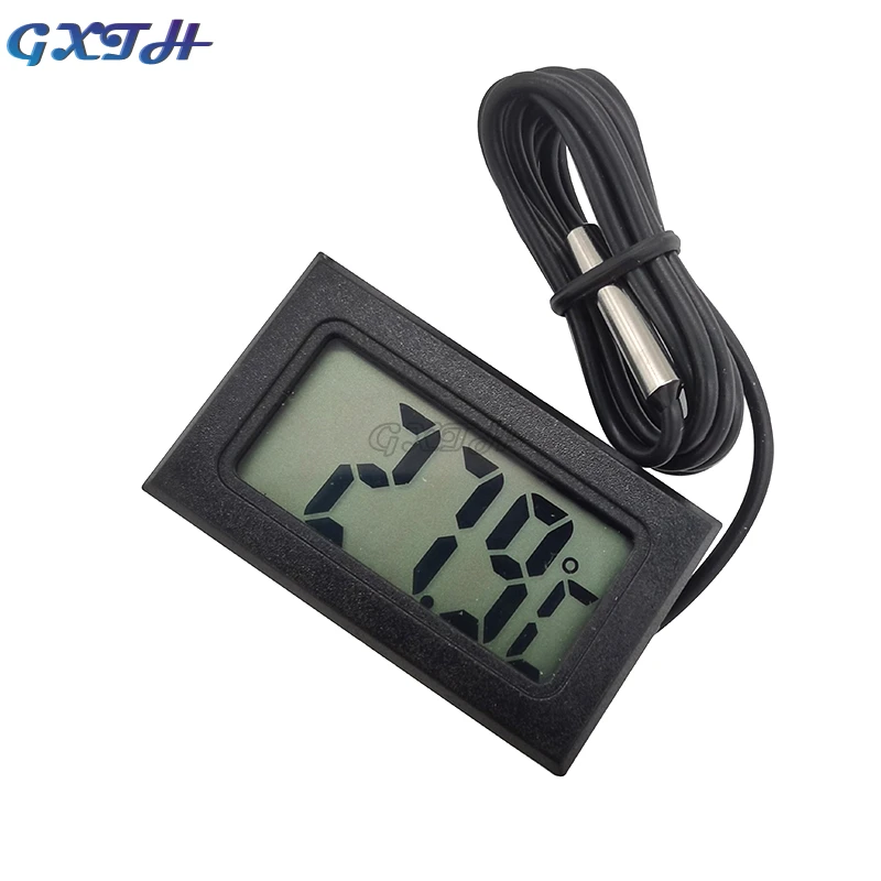 Imagem -06 - Termômetro Térmico-higrômetro do Sensor de Temperatura do Termômetro de Digitas do Mini Lcd de 10 Peças 50 Thermometer 100 Graus do Refrigerador com Ponta de Prova