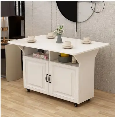Folding table household movable small family simple rectangular folding table dining table