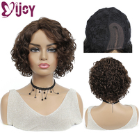 Loose Deep Brazilian Human Hair Wigs For Black Women IJOY Light Brown L Part  Full Machine Made Wigs Non-Remy Hair Wigs