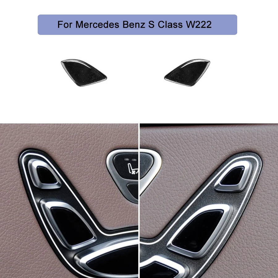 Car Seat Back Adjustment Button Switch Headrest Buttons Cover Trim For Mercedes Benz S Class W222 S300 S400 2014-2019 Left Right