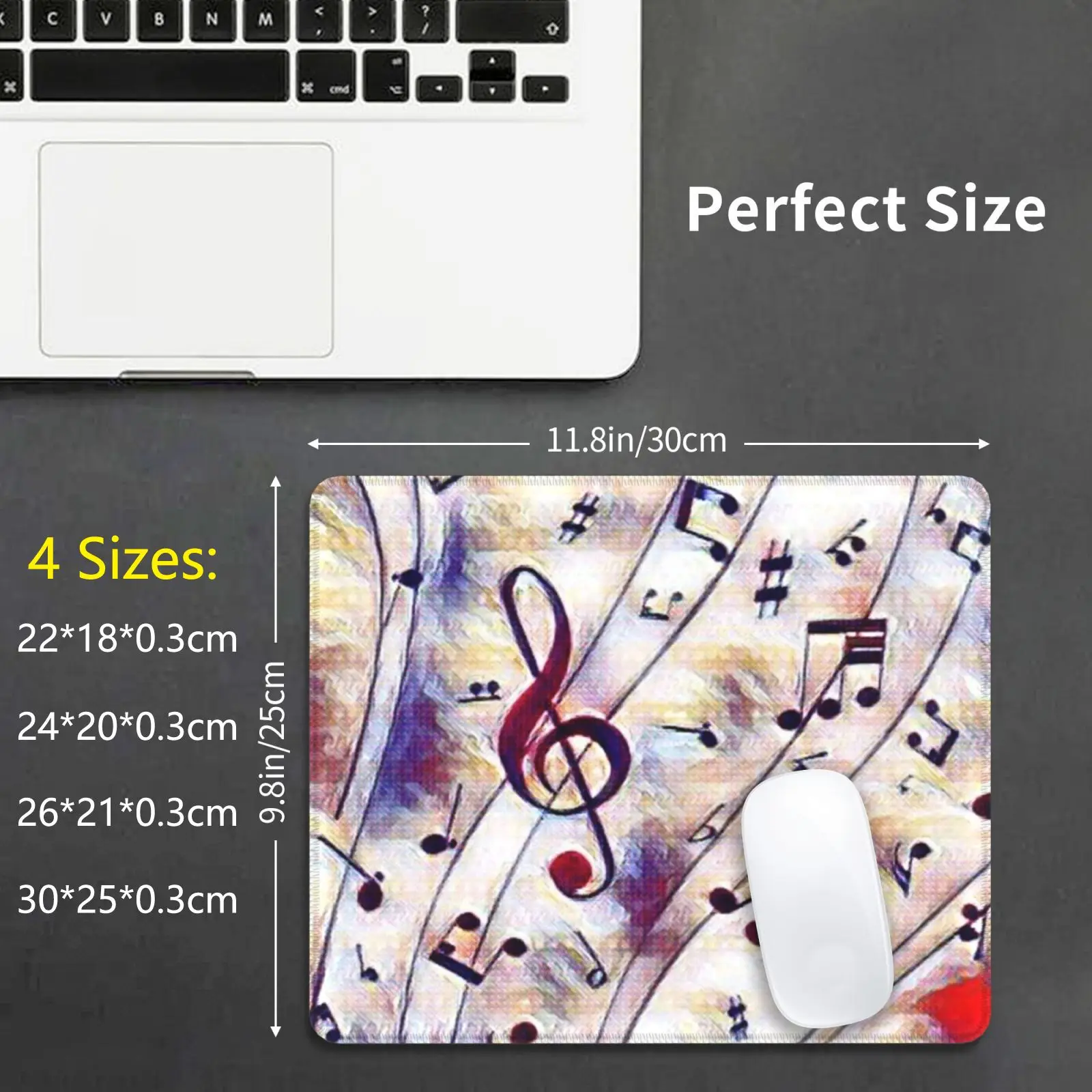 Let There Be Jazz Mouse Pad DIY Print Jazz Music Saxophone Music Notes Sax Jazz Music Ragtime Tune