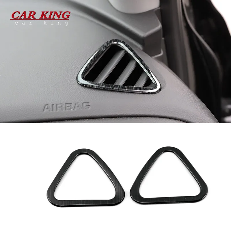 

For Chevrolet Equinox 2017 2018 Stainless steel Car front Small air outlet Decoration Cover Trim Car accessories styling 2pcs