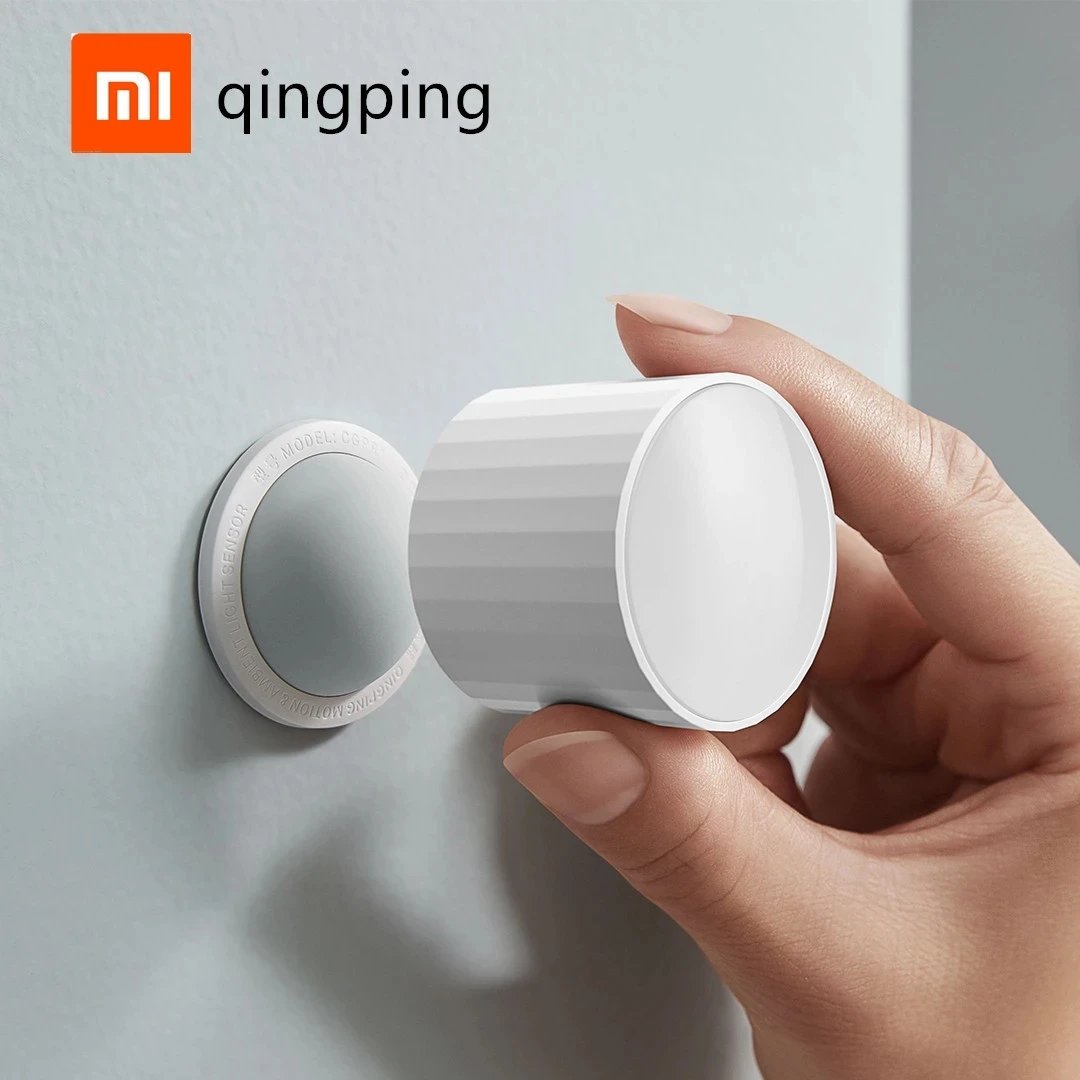 Xiaomi qingping corpo humano/animal de estimação sensor movimento do corpo inteligente & sensor de luz magnético dividir base para mi casa app