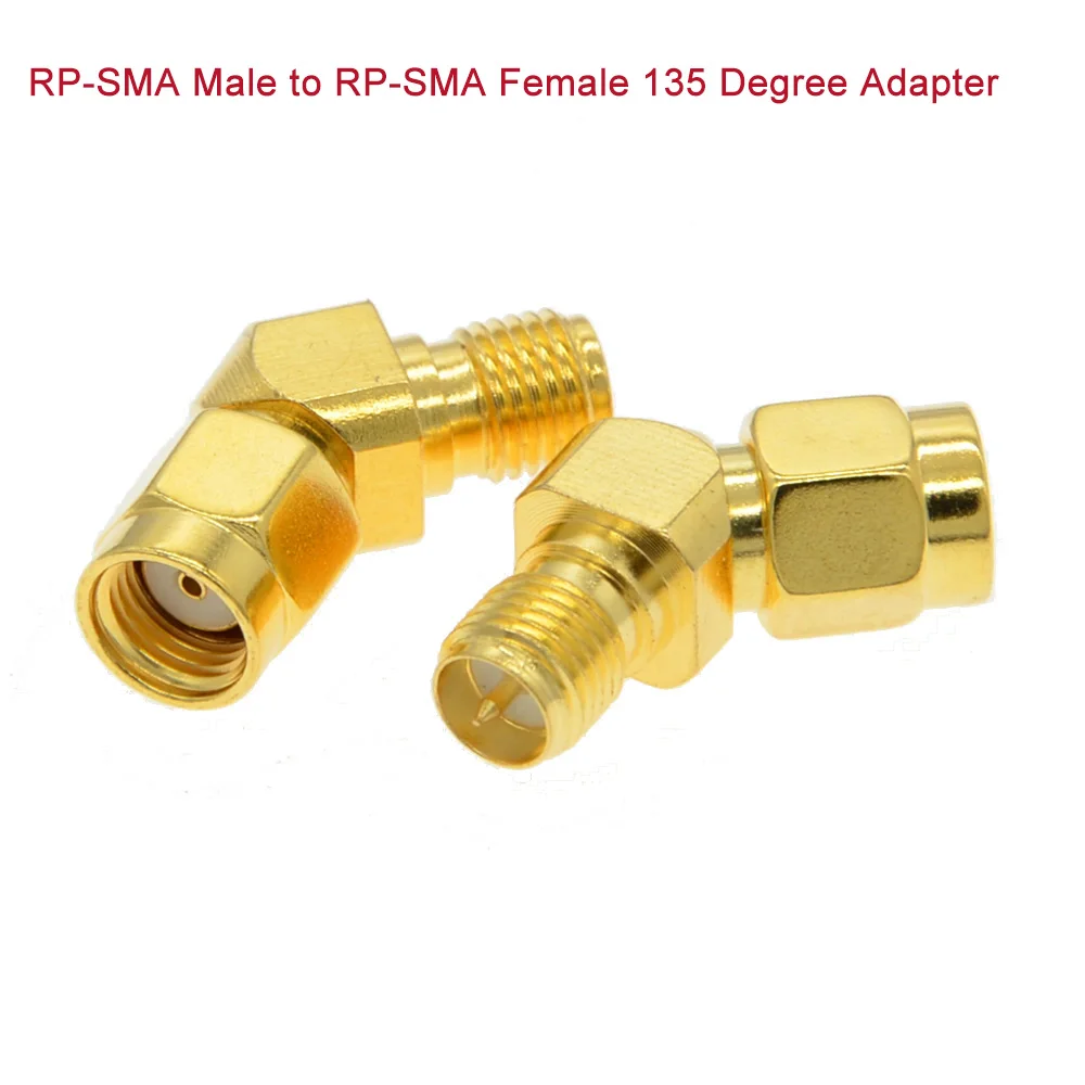 10 PCS/lot 45 Degree Adapter Connector for FPV Race Goggle Antenna Converter RP-SMA Male to RP-SMA Female 135 Degree Adapter