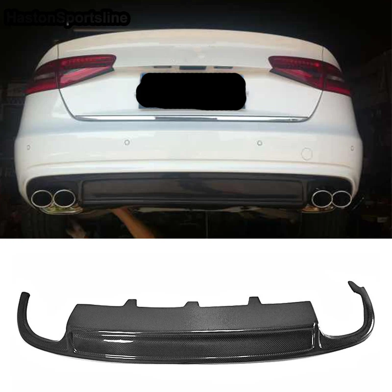 

For Audi A4 B8.5 Standard Bumper Carbon Fiber Rear Body Kit Bumper Diffuser 2013-2016 S4 Style