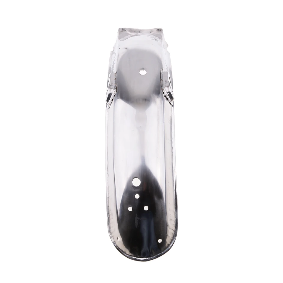Garde-Boue Arrière Moto Acier Inoxydable Chromé 42,5 Cm - Compatible GN125 GN250 Protection Éclaboussures