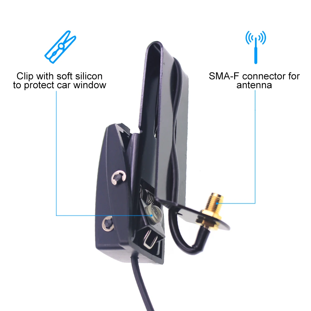 NAGOYA – support de fenêtre RB-CLP/U, Original, Clip RG-174, câble de 3M, connecteur SMA-femelle pour talkie-walkie TYT TH-UV8000D