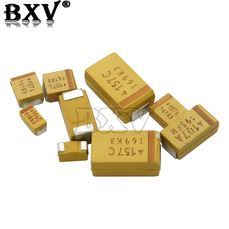 10PCS A B C D Type Tantalum Capacitor 100UF 150UF 220UF 330UF 470UF 680UF 6V 6.3V 10V 16V 25V 35V 50V 4.7/6.8/10/15/22/33/47UF