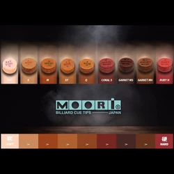 Moori Tips IV 14mm Jewel Series Japan 8 layered Pigskin Leather Tip Carom Pool Billiard Cue Stick Tips Billiard Accessories