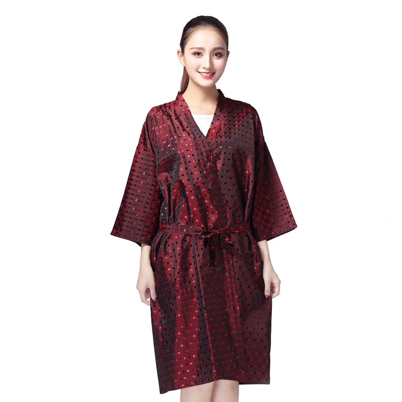 

Salon Professional Hairdressing Gown Barber Shop Customer Hair Dyeing Clothes Beauty SPA Robe Hairdresser Haircut Kimono Smock