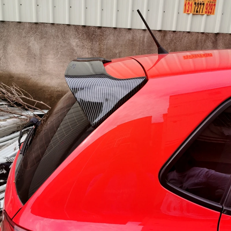 2012 إلى 2018 لشركة فولكس فاجن فولكس فاجن بولو 6R أودينغر نمط السقف الخلفي سبويلر الجناح الشفاه بواسطة ABS لمعان الأسود الكربون نظرة طقم الجسم غطاء