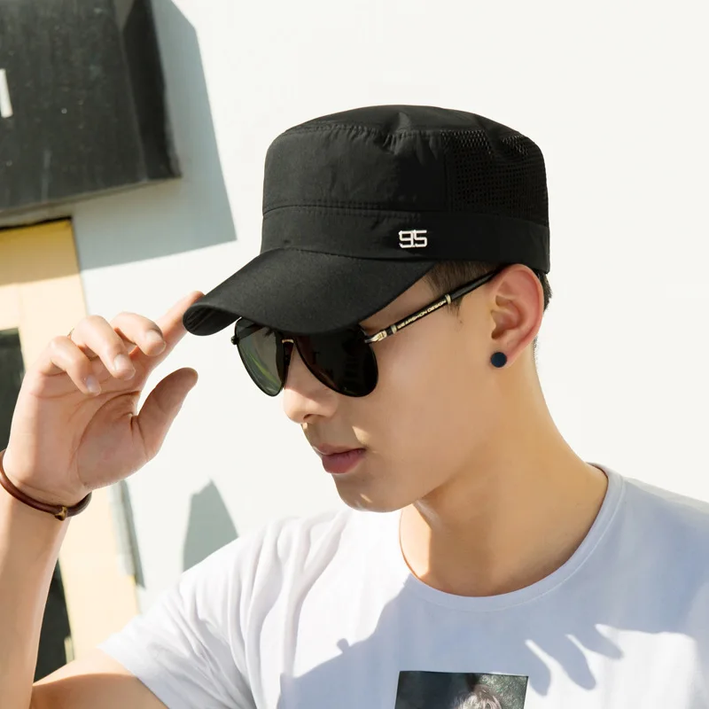 Summer Autumn Quick Drying Breathable Thin Men\'s Baseball Cap Outdoor Sports Fishing Travel Cycling Climbing Military Flat Hat