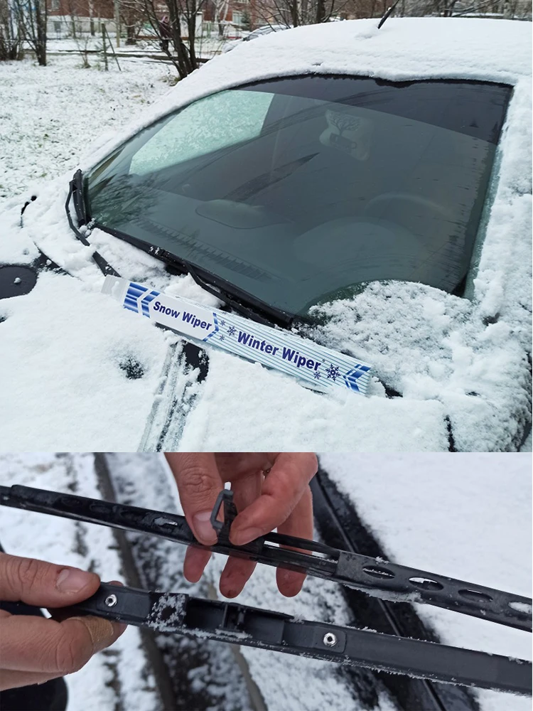 QEEPEI 1PC Winter Snow Wiper Blade U Hook Universal High Quality Rubber Windshield Windscreen Auto Car Accessories