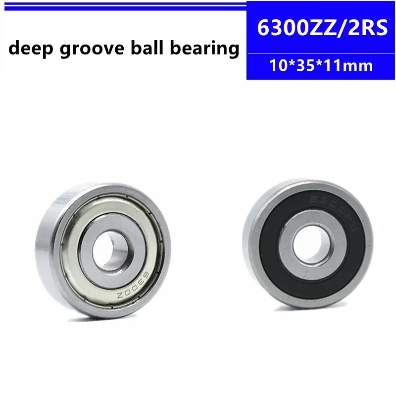 10pcs 6300ZZ 6300-2RS 10*35*11mm deep groove ball bearing 6300-2Z 6300Z 6300RS 6300 10x35x11 mm