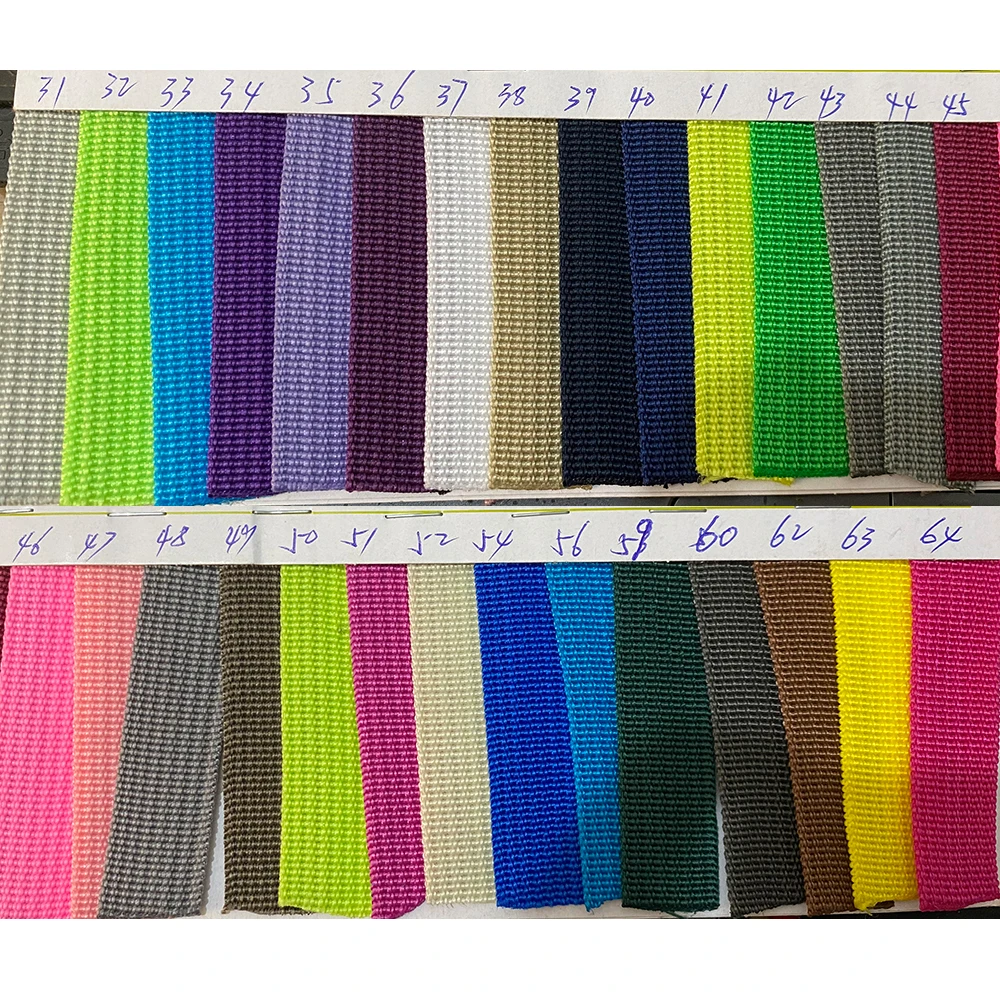 100 Yards 32mm PP Webbing Ribbon Polypropylene Multi-color For Bag Belt Backpack Strap DIY Sewing Dog Pet Collar Leash Harness