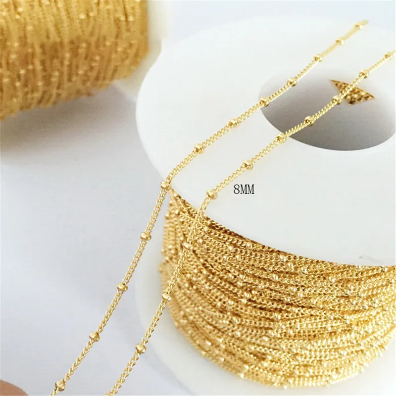 100% 14K Gold Filled Satellite Chain 1MM Chain Necklace Gold jewelry Minimalist Gold Filled Chain DIY Jewelry