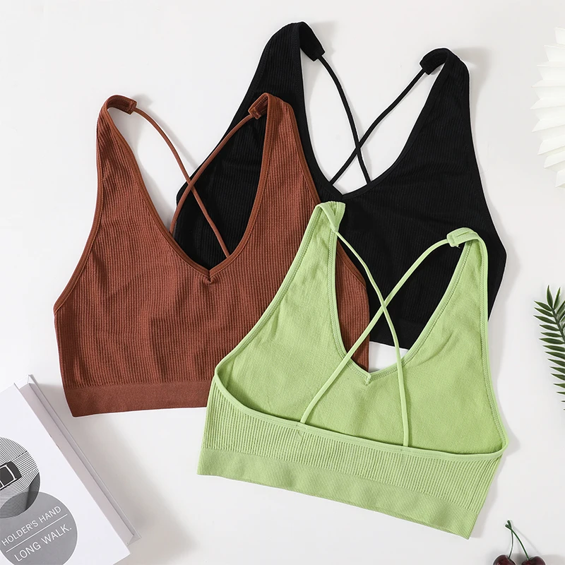 

Backless Tank Tops Women Bralette Sexy Lingerie No Pad Low Back Top Soft Intimate Women's Underwear Crop Top Female Camisole