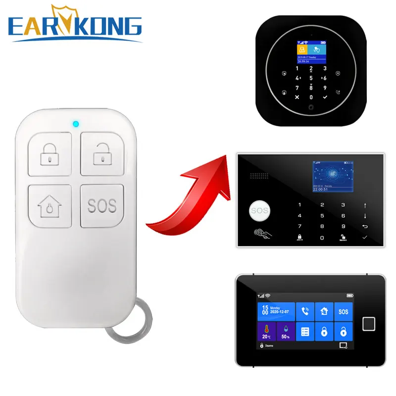 433MHz Wireless Remote Controller Big Button For G4 / G50 / T90 / W2B / W123 Wifi Alarm System Home Burglar Alarm System