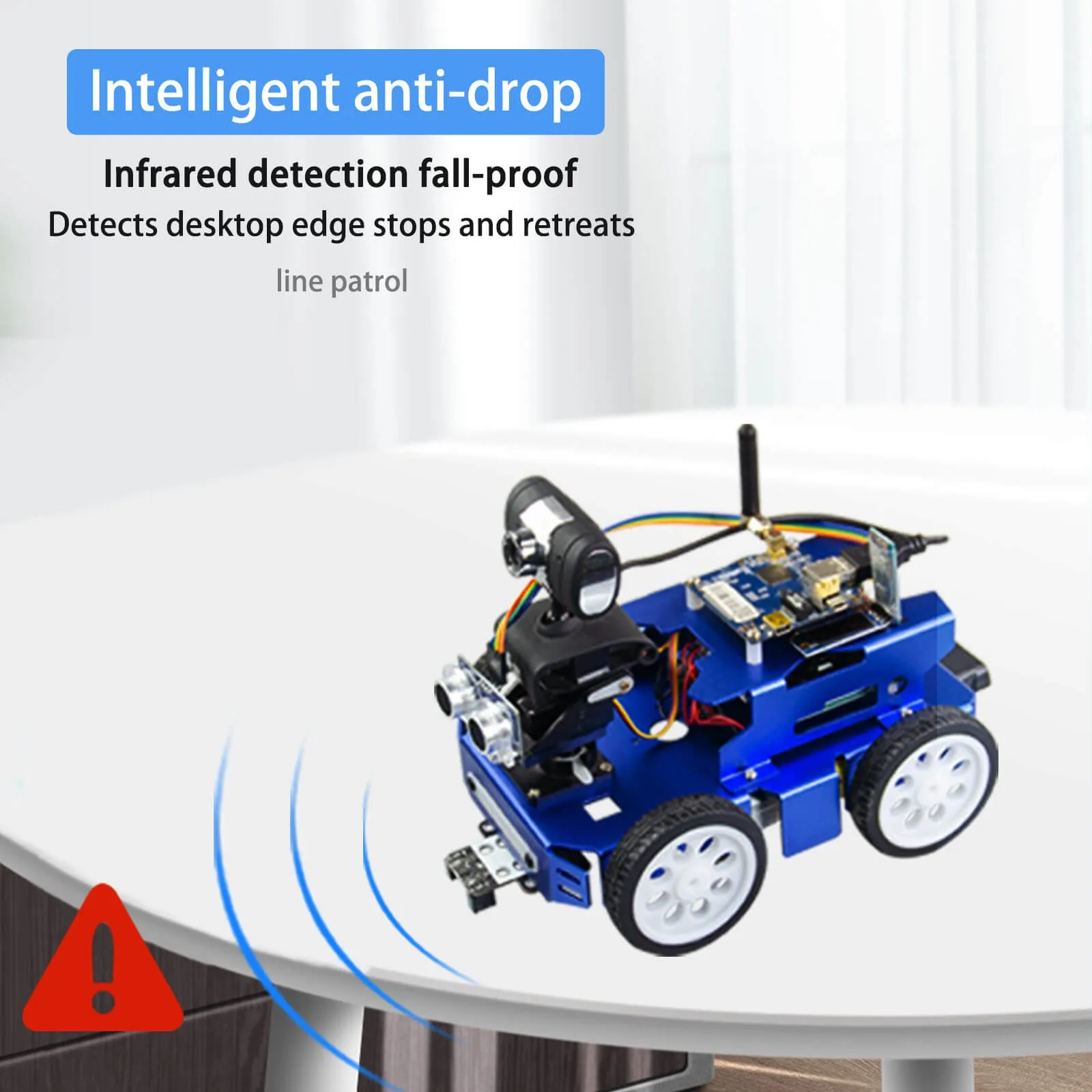 WiFi/Bluetooth IoT Smart Video Robot Car,Tracking,Obstacle Avoidance for Arduino UNO/ Raspberry Pi/STM32