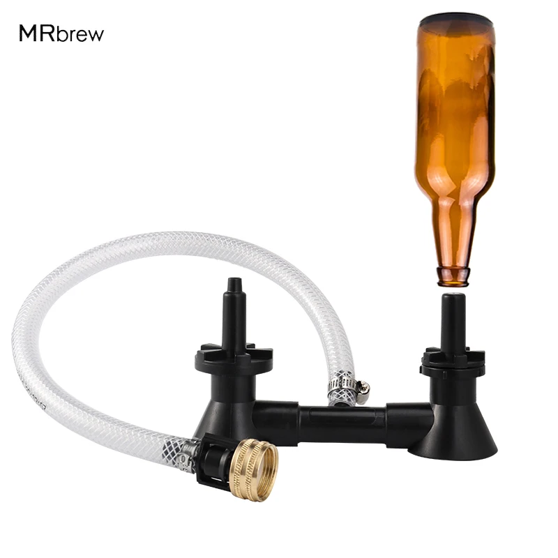 Double Blast Bottle Carboy Washer Wine Rinser Homebrew sprzęt do czyszczenia piwa i wina Cleaner z kranem kuchennym Adapter Bar