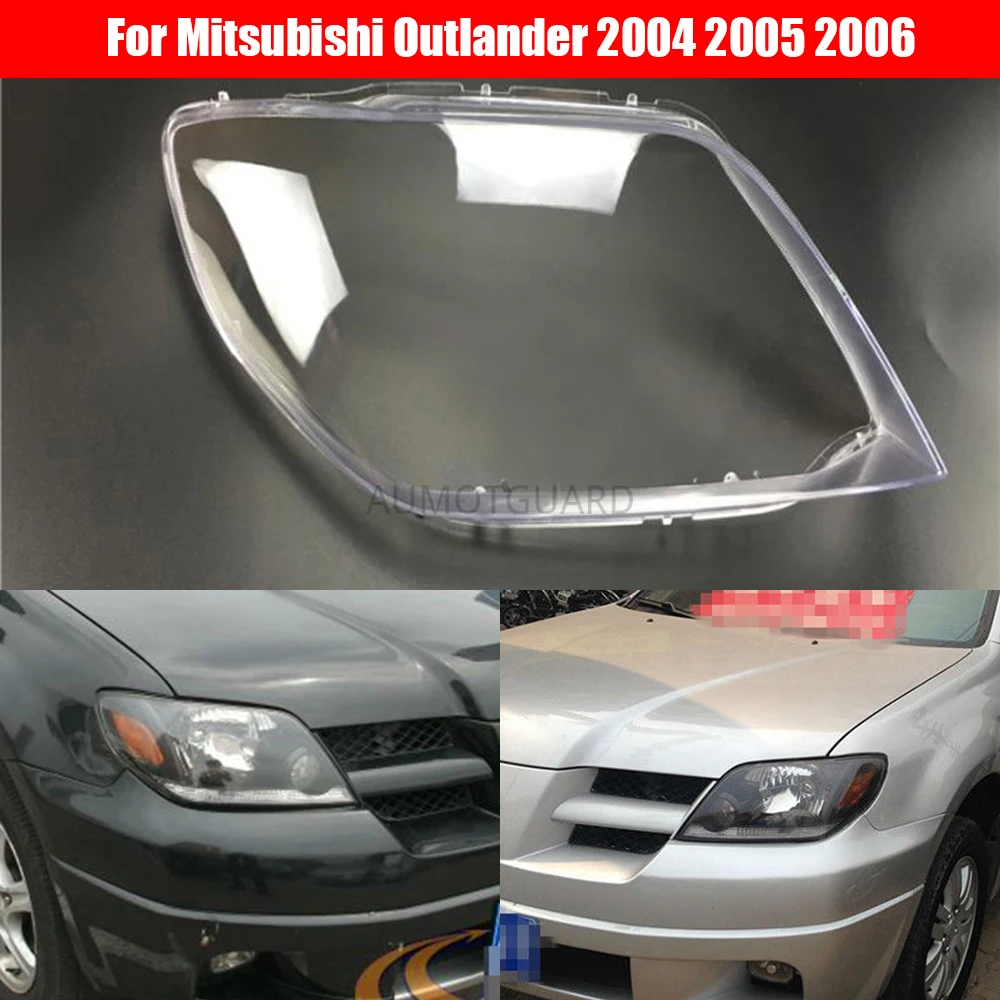 

Car Headlight Lens For Mitsubishi Outlander 2004 2005 2006 Headlamp Cover Replacement Auto Shell