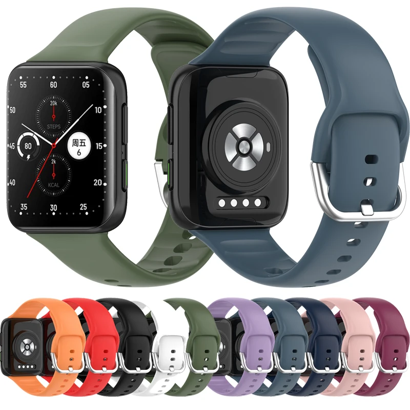 นาฬิกาซิลิโคนนุ่มสำหรับ Oppo Watch 2 42มม.46มม.สายรัดข้อมือสำหรับ OPPO นาฬิกา2สายคล้องคอกีฬาแถบ Correa