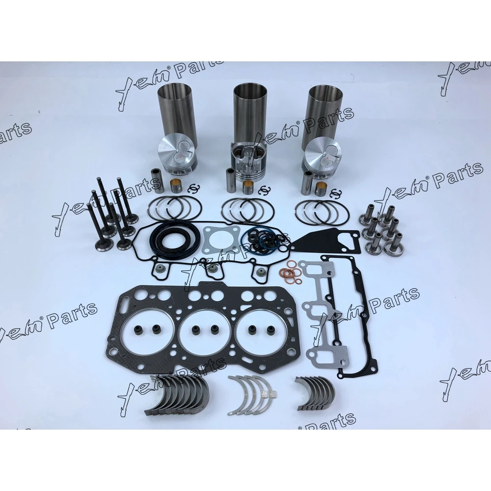 3TNV76 Overhaul Repair Kit With Piston Ring Full Gasket Set Bearing Valves For Yanmar Engine Parts