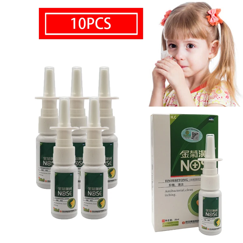 5-10PCS Cold Compress Gel Comfortable Nose Spray Chinese Pure Natural Herbs Nasal Drops Relieve Rhinitis Blockage Nose Care