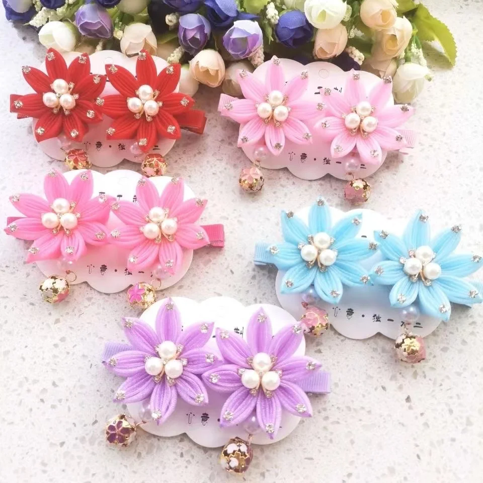 

Lovely Girls Hair Flower Handmade Hair Clips Princess Hairpin Children Headwear Hair Accessories Gifts 095