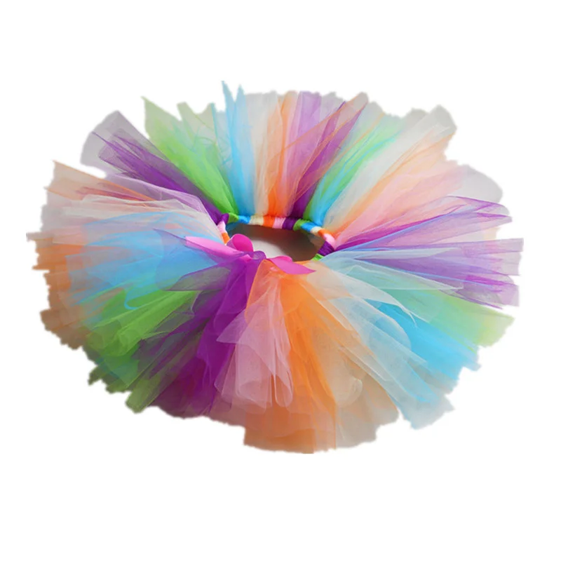 Fluffy Tutu Skirts Girls Dance Skirt Powder Blue Birthday Costumes Tutus Pic by actual sample