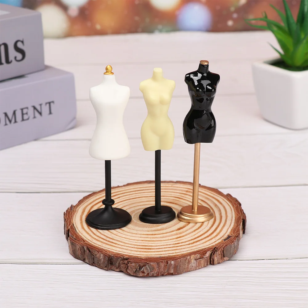 1/12 Dollhouse Miniature Accessories Mini Clothes Mannequin Ruler Sets Simulation Evening Dress Form Model Toy DollHouse Decor