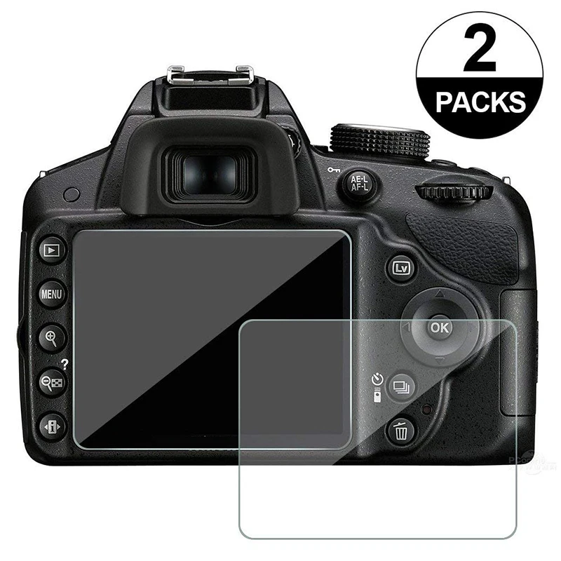 2Pcs For Nikon D7500 D7200 D7100 D5600 D5500 D5300 D3400 D3500 D850 D810 D800 D750 D610 D500 D5 Tempered Glass Screen Protector